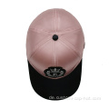 Rosa Stickerei Satin Baseballkappen